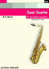 Buchcover Zwei Duette - für zwei gleiche Saxophone von Wolfgang Amadeus Mozart. Spielbuch. Musiknoten.