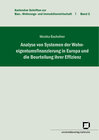 Buchcover Analyse von Systemen der Wohneigentumsfinanzierung in Europa und die Beurteilung ihrer Effizienz