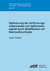 Buchcover Optimierung des Verformungswiderstandes von Splittmastixasphalt durch Modifikation mit Elektroofenschlacke
