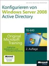Buchcover Konfigurieren von Windows Server 2008 Active Directory - Original Microsoft Training für Examen 70-640