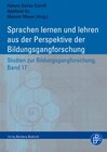 Buchcover Sprachen lernen und lehren