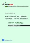 Buchcover Zur Aktualität des Denkens von Wolf Graf von Baudissin