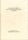 Buchcover Das älteste Urbar des Cistercienserklosters Langheim