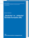 Buchcover "Deutsche" vs. "britische" Societas Europaea (SE)