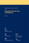 Buchcover European Private Law: A Handbook