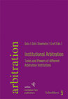 Buchcover Institutional Arbitration