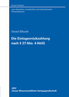 Buchcover Die Einlagenrückzahlung nach § 27 Abs. 4 AktG