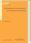 Buchcover Der Europäische Vollstreckungstitel für unbestrittene Forderungen