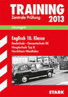 Buchcover Training Abschlussprüfung Realschule Nordrhein-Westfalen / Lösungsheft zu Englisch 10. Klasse 2013