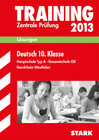 Buchcover Training Abschlussprüfung Hauptschule Nordrhein-Westfalen / Lösungsheft zu Deutsch 10. Klasse Zentrale Prüfung 2013