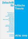 Buchcover Zeitschrift für kritische Theorie / Zeitschrift für kritische Theorie, Heft 30/31