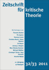 Buchcover Zeitschrift für kritische Theorie / Zeitschrift für kritische Theorie, Heft 32/33