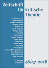 Buchcover Zeitschrift für kritische Theorie / Zeitschrift für kritische Theorie, Heft 46/47