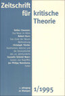 Buchcover Zeitschrift für kritische Theorie / Zeitschrift für kritische Theorie, Heft 1