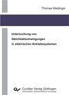 Buchcover Untersuchung von Gleichtaktschwingungen in elektrischen Antriebssystemen