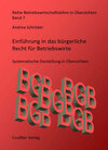 Buchcover Einführung in das bürgerliche Recht für Bertiebswirte