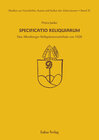 Buchcover Studien zur Geschichte, Kunst und Kultur der Zisterzienser / Specificatio Reliquiarum