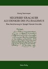 Buchcover Siegfried Kracauer als Denker des Pluralismus