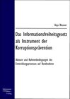 Buchcover Das Informationsfreiheitsgesetz als Instrument der Korruptionsprävention