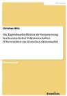 Buchcover Die Kapitalmarkteffizienz als Voraussetzung hochentwickelter Volkswirtschaften (Überrenditen am deutschen Aktienmarkt)