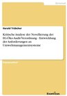 Buchcover Kritische Analyse der Novellierung der EG-Öko-Audit-Verordnung - Entwicklung der Anforderungen an Umweltmanagementsystem
