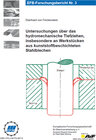 Buchcover Untersuchungen über das hydromechanische Tiefziehen, insbesondere an Werkstücken aus kunststoffbeschichteten Stahlbleche