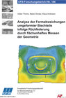 Buchcover Analyse der Formabweichungen umgeformter Blechteile infolge Rückfederung durch flächenhaftes Messen der Geometrie