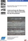 Buchcover Untersuchung der Eignung alternativer Blechwerkstoffe für das Presshärten