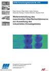 Buchcover Weiterentwicklung des maschinellen Oberflächenhämmerns zur Ausweitung des industriellen Einsatzgebietes