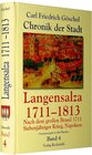 Buchcover Chronik der Stadt Langensalza 1711-1813 (Band 4 von 5)