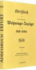 Buchcover Adreßbuch oder vollständiger Wohnungs-Anzeiger für die Stadt Erfurt 1870