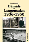 Buchcover Damals in Langensalza 1936–1950