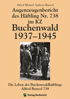 Buchcover Augenzeugenbericht des Häftling Nr. 738 im KZ Buchenwald 1937–1945