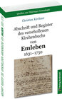 Buchcover Abschrift und Register des verschollenen Kirchenbuchs von Emleben 1631–1730