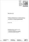 Buchcover ift-Richtlinie - Prüfung und Beurteilung von Schlierenbildung und Abrieb von Verglasungsdichtstoffen