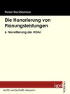 Buchcover Die Honorierung von Planungsleistungen