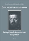 Buchcover Über Richard Beer-Hofmann