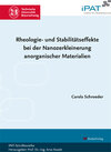 Buchcover Rheologie- und Stabilitätseffekte bei der Nanozerkleinerung anorganischer Materialien