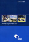 Buchcover Vorlesungsverzeichnis Sommer 2009