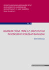Buchcover Hominum Causa Omne Ius Constitutum - In Honour of Boguslaw Banaszak