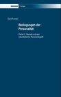 Buchcover Bedingungen der Personalität