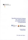 Buchcover Sportökonomische Analyse der Lebenssituation von Spitzensportlern in Deutschland