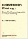 Buchcover Medizinhistorische Mitteilungen. Zeitschrift für Wissenschaftsgeschichte und Fachprosaforschung, Band 36/37 (2017/2018)