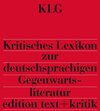 Buchcover Kritisches Lexikon zur deutschsprachigen Gegenwartsliteratur (KLG)