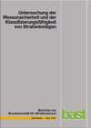 Buchcover Untersuchung der Messunsicherheit und der Klassifizierungsfähigkeit von Straßenbelägen