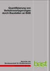 Buchcover Quantifizierung von Verkehrsverlagerungen durch Baustellen an BAB