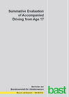 Buchcover Summativ evaluation of Accompanied driving from age 17