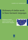 Buchcover Dictionary of similar words in Slavo-Germanic languages
