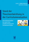 Buchcover Stand der Theorieentwicklung in der Curriculumevaluation
