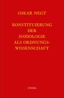 Buchcover Werkausgabe Bd. 1 / Konstituierung der Soziologie als Ordnungswissenschaft
